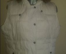 Gap ladies white gilet sleveless padded jacket size XL UK18 EU46 Postage included