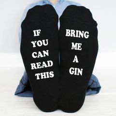 If You Can Read This, bring me a gin Socks Mens