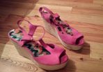 Ceruse Pink Wedge Sandals