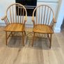 Vintage Chairs x 2 - Windsor-style - Carver Armchairs Image 5