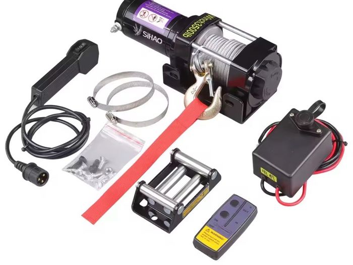 4500LBS 12V Electric Winch, IP55 Waterproof Off-Road Winch for Car/ATV/Boat/Trailer