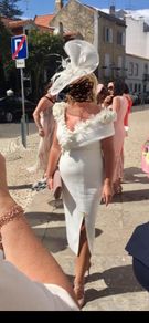 Designer (Phoenix V ) wedding dress +hat