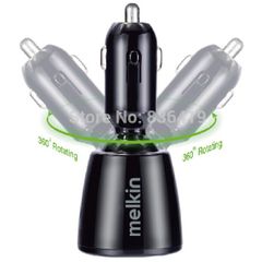 360 Degrees Rotating Dual USB Car Charger Quick Charge 5V 2.1A/2-Port Swivel Car Chargers for iPhone 6 iPad Mobile Devices