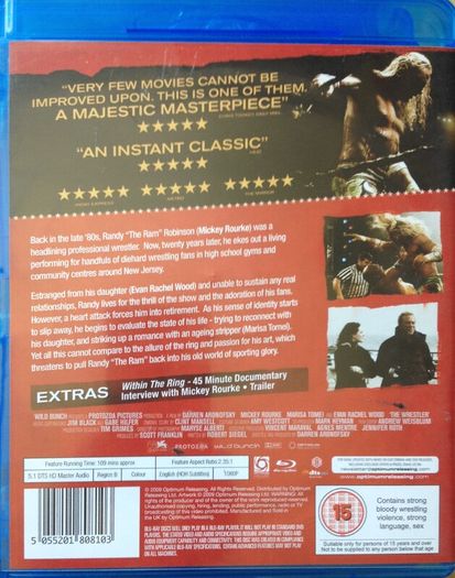 The Wrestler (Darren Aronofsky Film) [2008] Mickey Rourke, Marisa Tomei & Evan Rachel Wood [Blu-ray Movie]