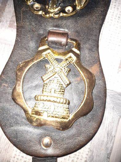 Horse Brass Martingale Decorative Brass Plaques Mounted on a Leather Strap