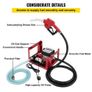 40 L Diesel Pump, Heating Oil Pump, 300 W Self-Priming Oil Pump, Oil Suction Pump, Self-Priming, Diesel Fuel Transfer Pump, Counter Automatic Pump Image 5