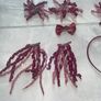 Girls hair accessories x 9 wine / maroon/ burgundy Image 3