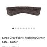 Grey recliner corner sofa Image 5