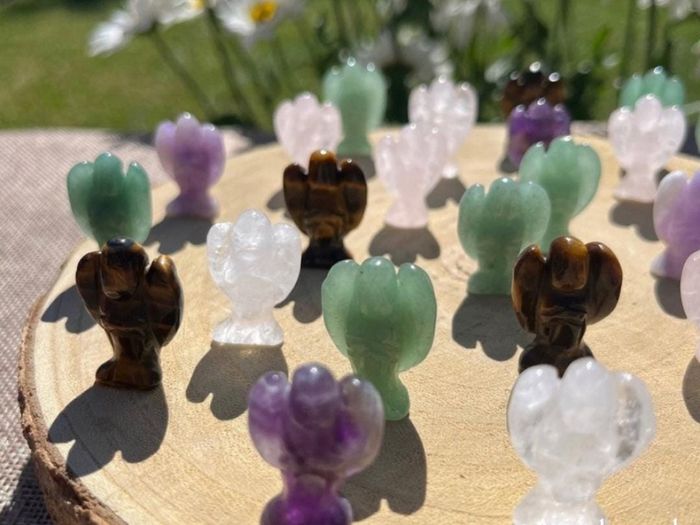 Mini Crystal Carvings Gemstones Mushroom, Heart, Star, Moon ect