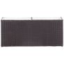 Garden Raised Bed with 2 Pots 90x20x40 cm Poly Rattan Black Image 5