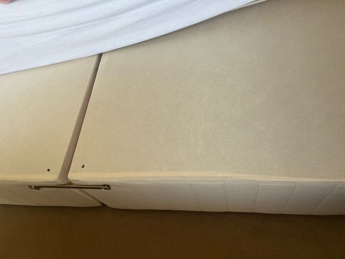 Double divan bed base with drawer