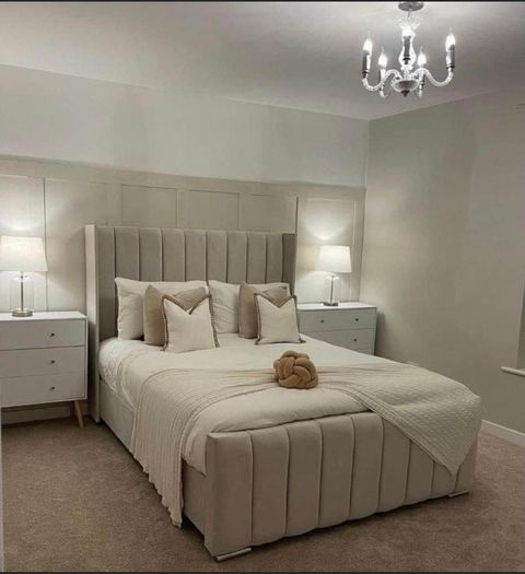 New Double & King Size Bed Frame With Mattress Opt