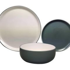 F&F HOME Aura Sea Green 12 Piece Dinner Set x 2