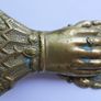 Vintage Brass Hand Paper Clip , Victorian Lady Hand Desk Clip Image 2