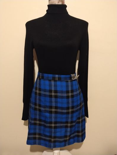 Blue Check Skirt, New With Tags