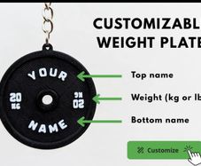 Customisable Weight keyring