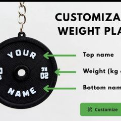 Customisable Weight keyring