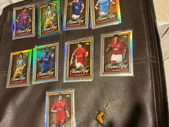 Topps Chrome Premier League Chrome King Insert Card Collection (9 Cards incl. Emerald Zola)