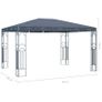 Gazebo with String Lights 400x300 cm Anthracite Image 8