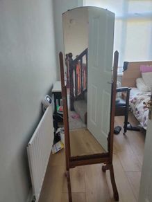 Vintage Wooden Free-Standing Cheval Mirror