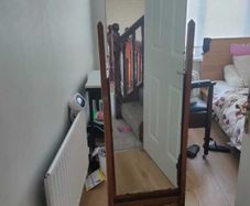 Vintage Wooden Free-Standing Cheval Mirror
