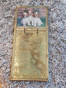 Vintage Brass Wall Clothes Brush holder & BRASS ASHTRAY