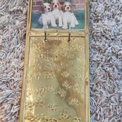 Vintage Brass Wall Clothes Brush holder & BRASS ASHTRAY