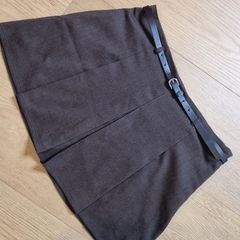 Brown Skort With Belt - M