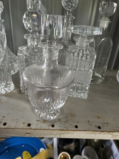 Lead crystal decanters