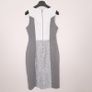 Next Grey Textured & White Colorblock Sleeveless Sheath Bodycon Pencil Dress 12-14UK/40-42EU Image 7