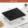 Induction Hob, 4 Cooking Zone, 60 cm, 7200W, Continuous Low Power Heating, Booster, 9 Heat Levels, Timer, Auto Shut-Off, Child Safety Lock, Pan Sensor,Hard Wired, No Plug Image 3