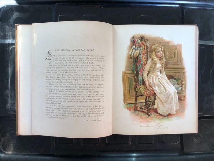 Antique Book Pictures from Dickens With Readings