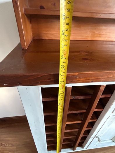 Solid Pine Country Style Wine Rack Sideboard / Cabinet