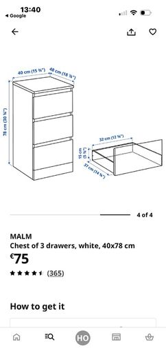 malm ikea 3drawer