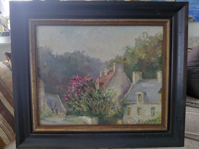 antique Beautiful French oil on canvas 45 x 52cm