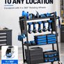 Heavy Duty 4 Tier Tool Organiser Cart with Wheels 150 lbs Rolling Tool Trolley Garage Storage Rack Image 3