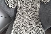 Miss Selfridge Dalmatian Spot Puff Sleeve Mini Dress UK 8
