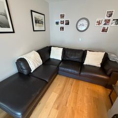 Dark Brown leather sofa