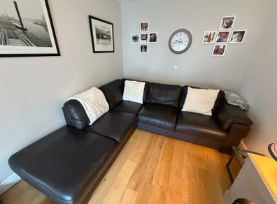 Dark Brown leather sofa