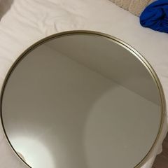Gold mirror, small hole drilled in bottom
