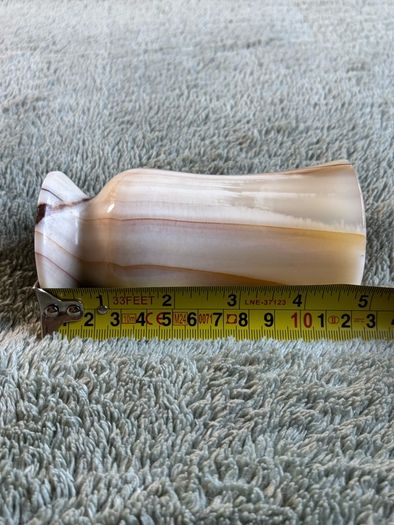 Small Vintage Carved Stone Bud Vase