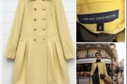 French connection vintage chic butter yellow coat fabulous