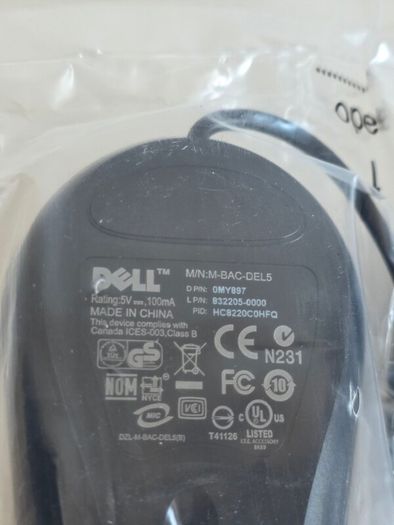 Dell M-Bac-Del5 wired Computer Mouse