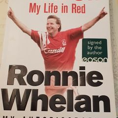 Ireland and liverpool legend Ronnie whelan signed book