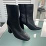 Genuine leather black ankle boots m&s Image 7