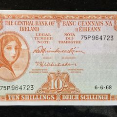 10 Shillings Lady Lavery 1968 Banknote