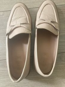 Ladies size 6 office leather loafers