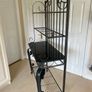 Black wrought iron with black marble shelving Image 3