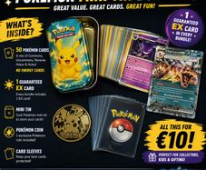 Pokemon Mini Tin Bundle - 50 Cards + EX Card + Extras
