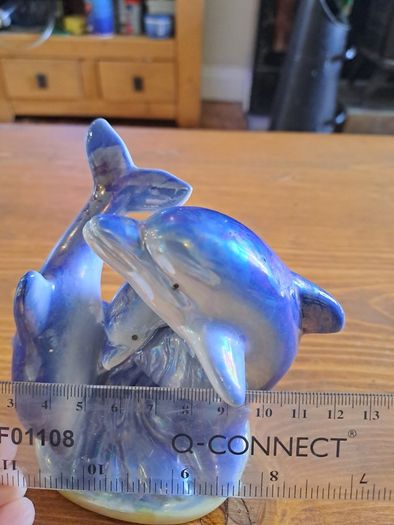 Vintage 3 dolphins ornament